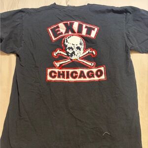 Chicago Skull Graphic Black T-Shirt